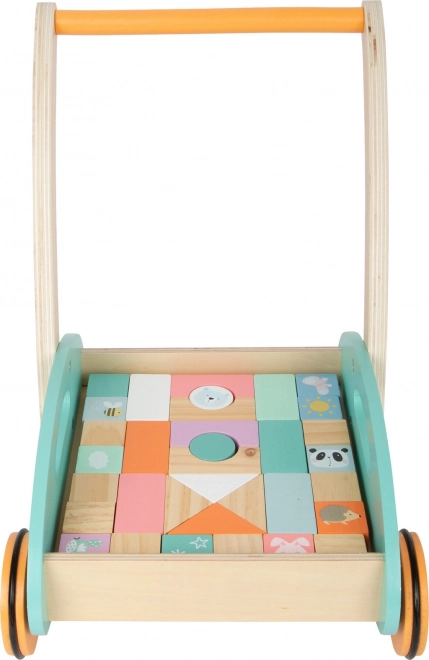 Pastel Wooden Block Trolley