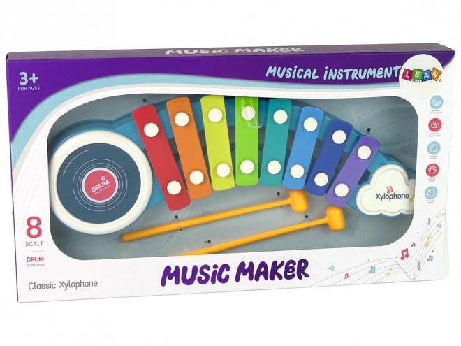 Colorful Xylophone Drum Set for Kids Music