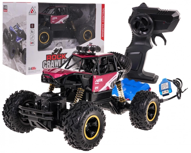 Red Rc Monster Rock Crawler 1:16