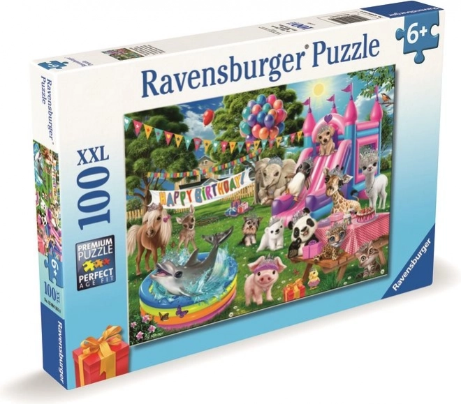 Állati születésnapi parti puzzle XXL 100 darabos - Ravensburger