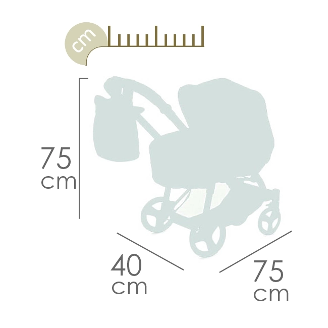 Foldable Doll Stroller 3 in 1 with Carry Bag Didi