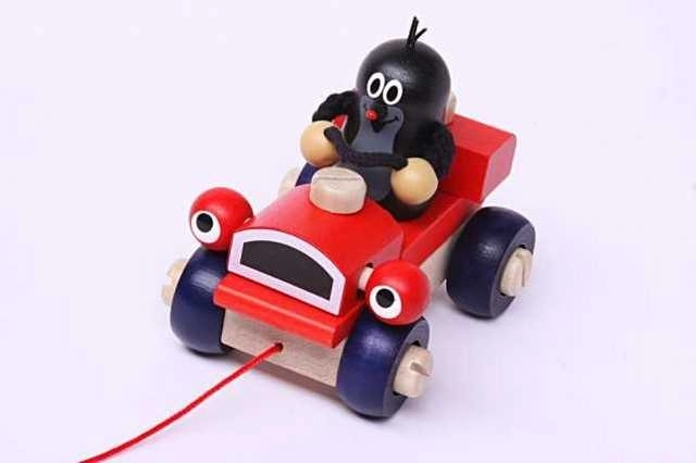 Krtek Blinking Wooden Car