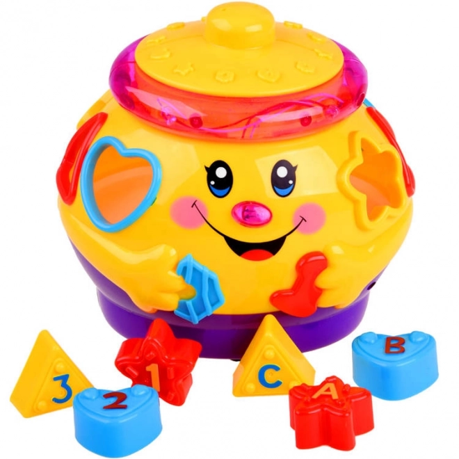 Dancing Pot with Lid 2-in-1 for Children 18m+ Shape Sorter Interactive Features