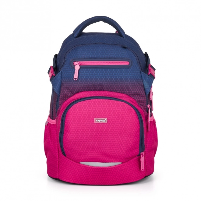 School Backpack Ombre Purple Blue