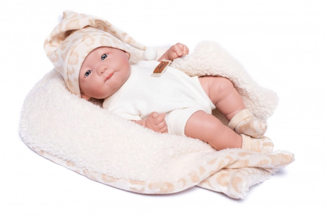 Realistic Newborn Baby Doll with Vinyl Body - 25 cm