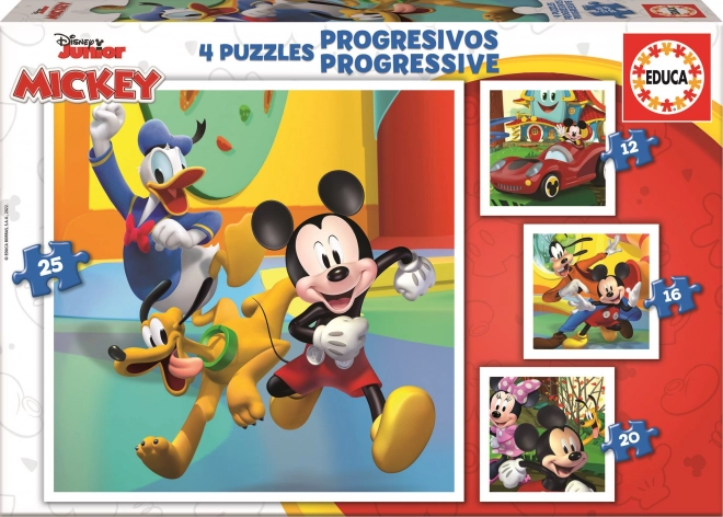 Educa Mickey and Friends 4-in-1 Puzzle Set