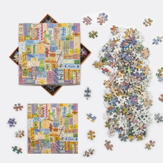 Galison Vintage Travel Tickets Puzzle 500 Pieces