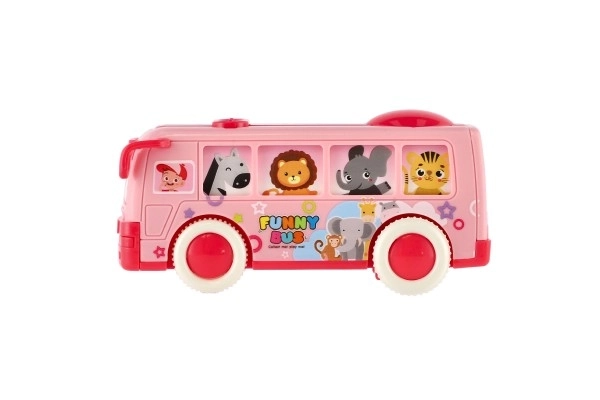 Plastic Friction Bus Toy for Kids, 12cm