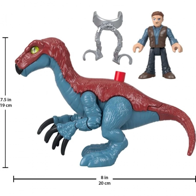 Jurassic World Imaginext Therizinosaurus and Owen Figure Set