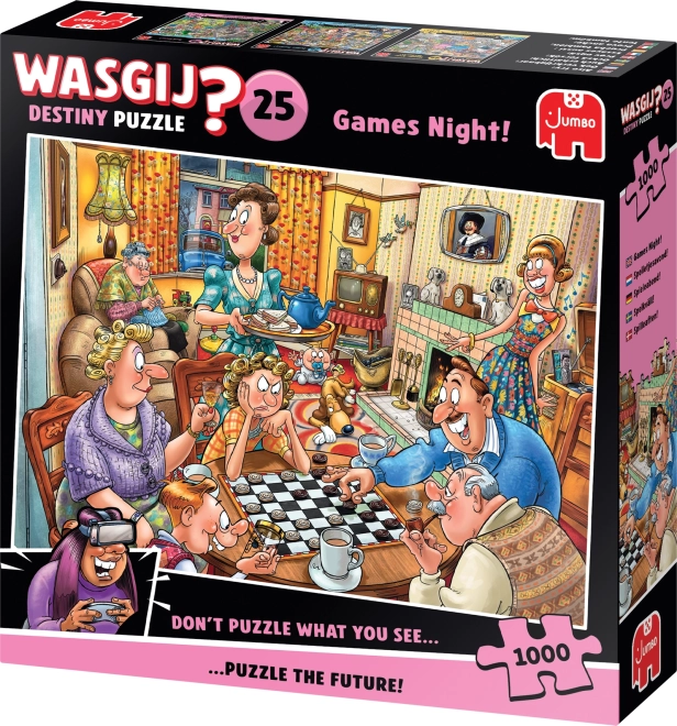 JUMBO Puzzle Wasgij Destiny: Game Night 1000 Pieces