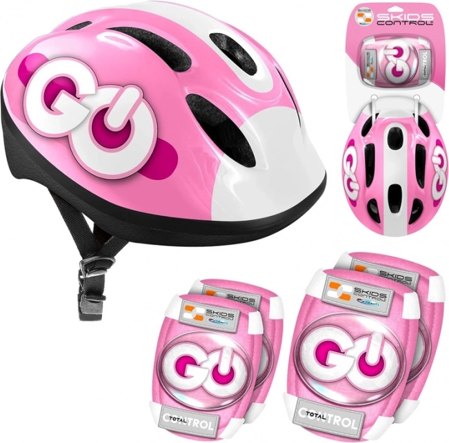 Children's Protective Set Pink - Helmet and Protectors