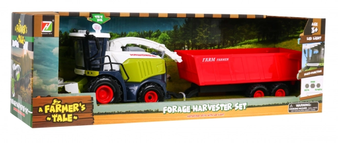 Interactive Combine Harvester with Trailer for Children 3+ with Light and Sound Effects