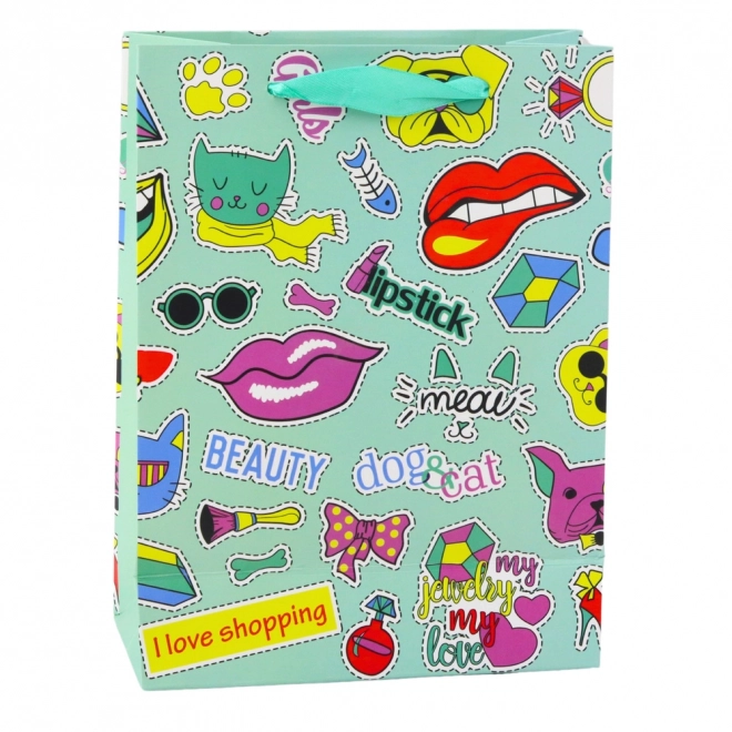 Gift Bag with Sticker Design
