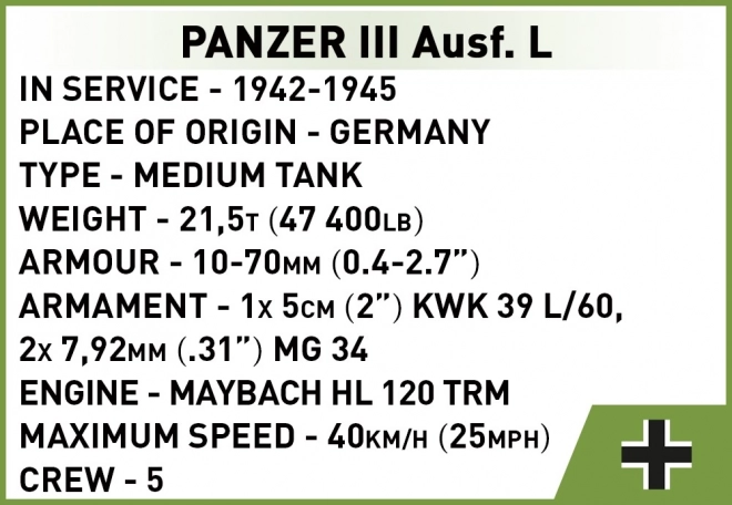 Brick Model Panzer III Tank