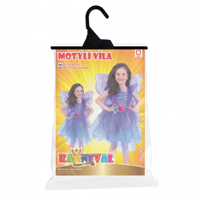 Fairy Violet Child Costume with Wings