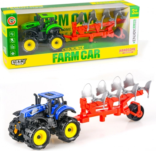 Tractor met ploeg op vaartwiel 25 cm