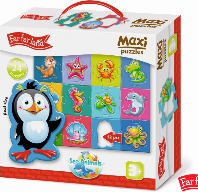 Far Far Land Maxi Puzzle Meereslebewesen 24 Teile