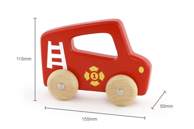 Wooden Fire Truck Toy