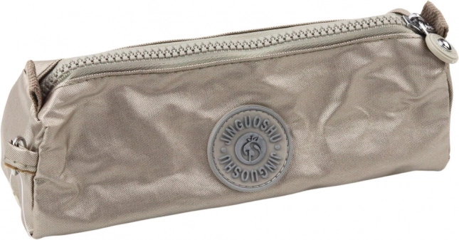 School Pencil Case Single Compartment Silver