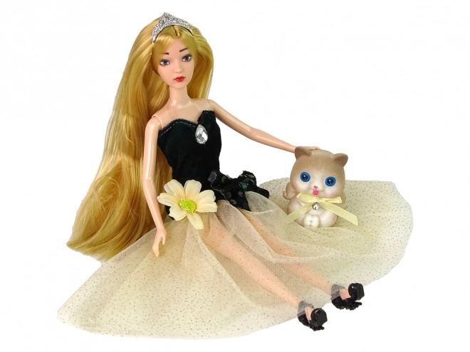 Emily Doll with Long Hair and Cat