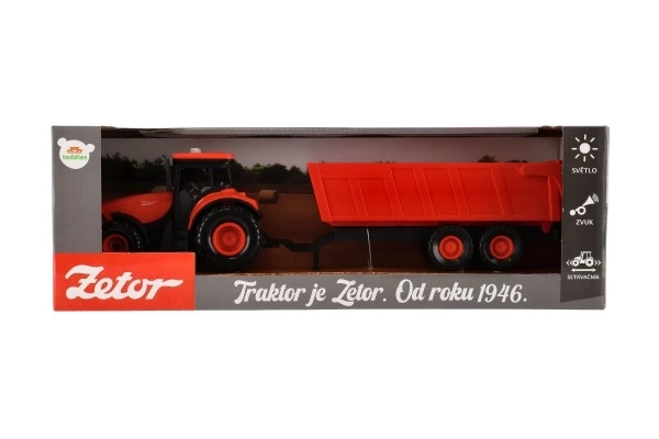 Plastic Tractor Zetor with Trailer