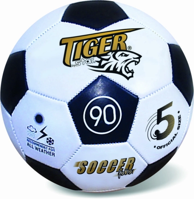 Ball leather soccer black