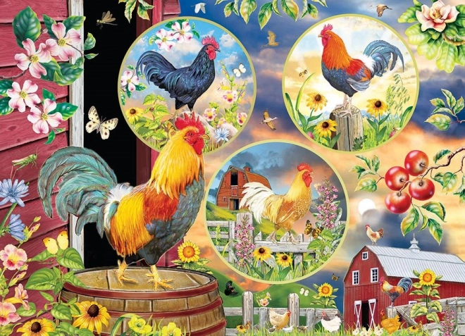 Cobble Hill rooster magic 500 piece puzzle