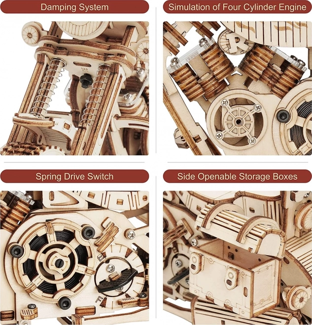 Robotime Rokr 3D Wooden Puzzle Cruiser Motorcycle