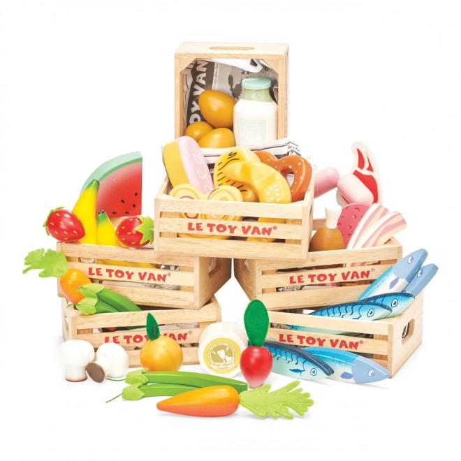 Le Toy Van Wooden Dairy Crate