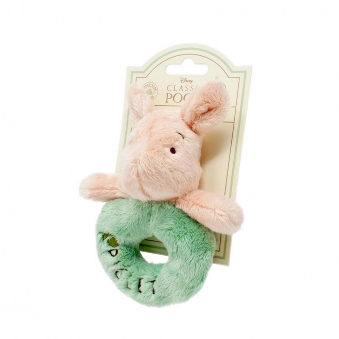 Rainbow Plush Rattle Piglet