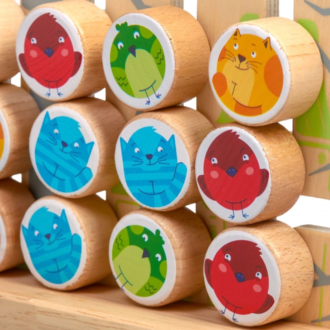 Wooden Motor Skills Game - Birds and Cats