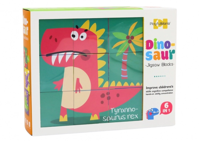 Educational Puzzle Blocks Dinosaurs Set