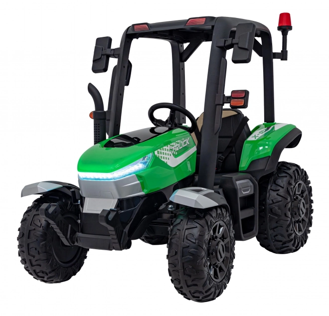 Dětský traktor s přívěsem zelený