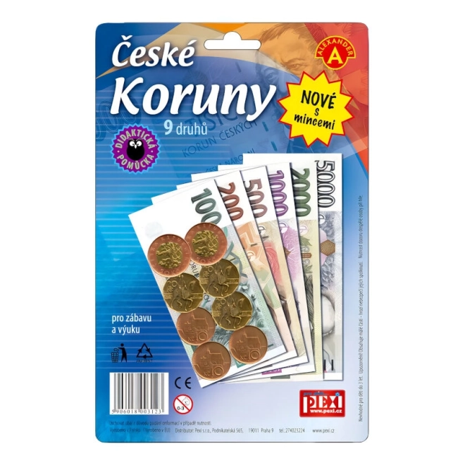 Czech Koruna Play Money Set