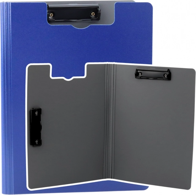 Writing Pad with Two Clips A4 Blue