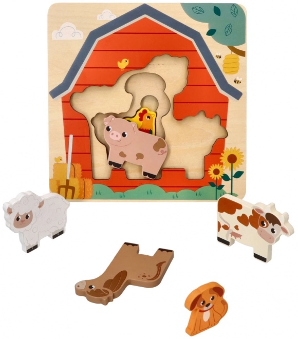 Layered Farm Animals Puzzle