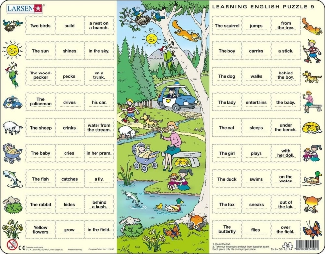 Larsen Puzzle English Learning: At The Forest 54 Pieces