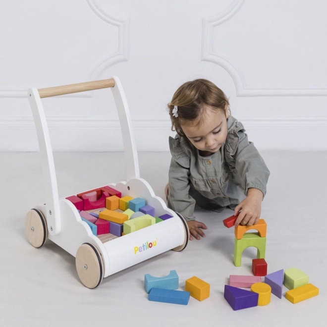 Le Toy Van Petilou Rainbow Block Cart