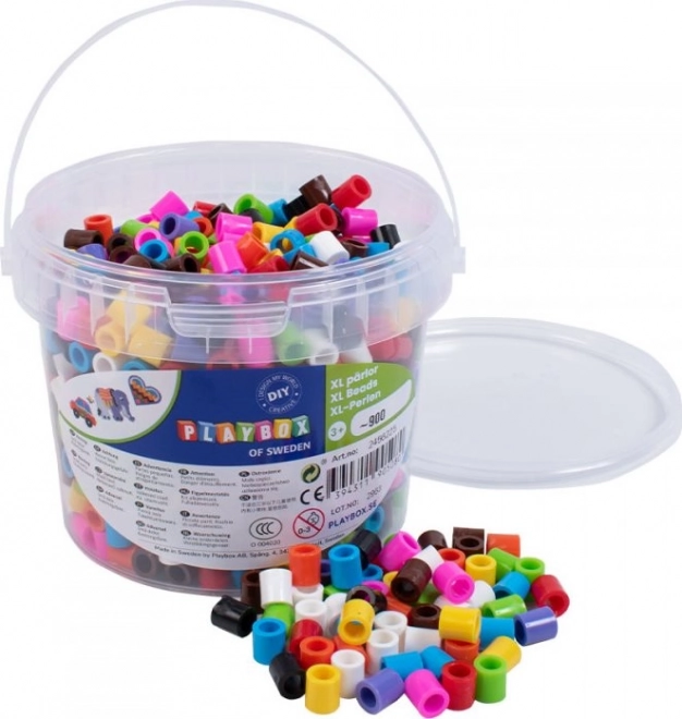 Playbox Iron-On Beads in Bucket XL - Basic Colors 900 Pieces