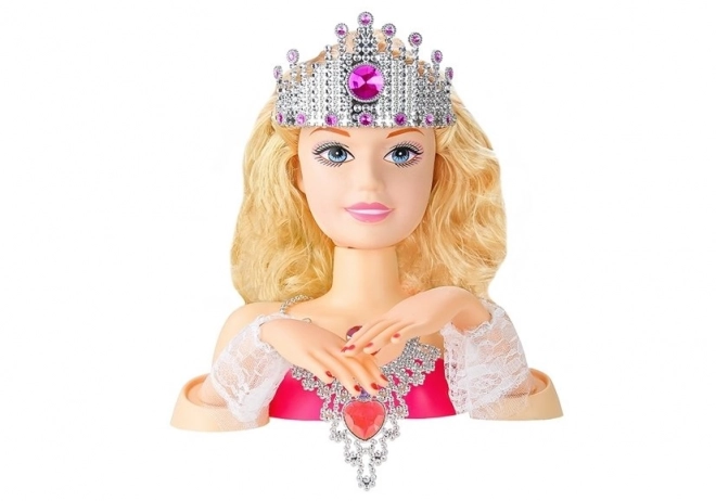 Doll Styling Head with Crown and Accessories