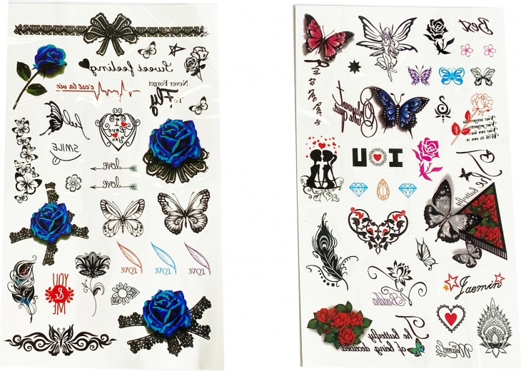 Színes lányos motívumok egy íven