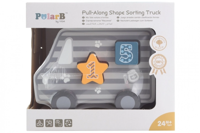 Wooden Pull Along and Shape Sorter Truck