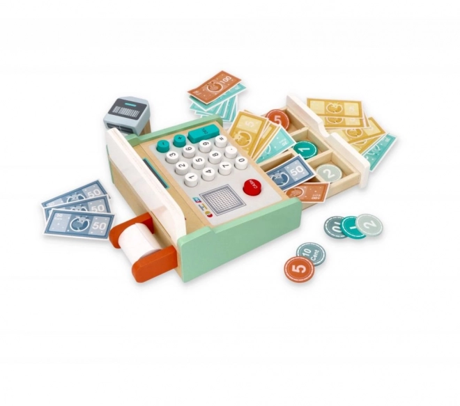 Wooden Pastel Cash Register Toy