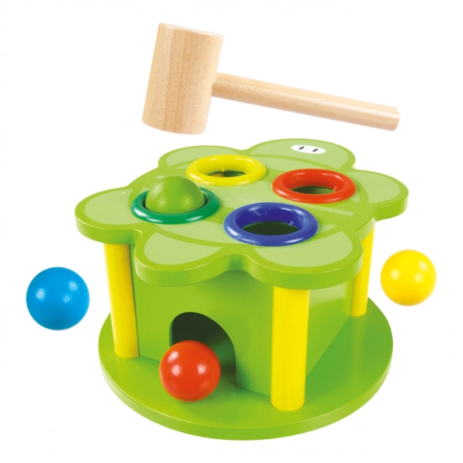 Colorful Wooden Turtle Hammering Toy