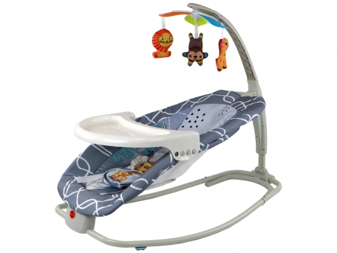 2-in-1 Baby Bouncer and Chair with Sounds and Vibration