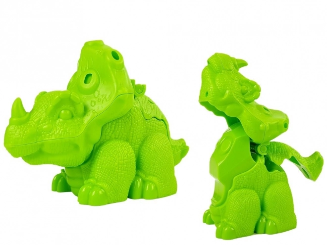 Dinosaur Play Dough Table with Glowing Lava Volcano