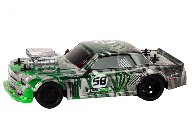 Remote Control Car with Rubber Wheels - Green Drift