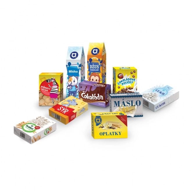 MINI MAGASIN - panier avec accessoires et apprentissage des achats - bleu