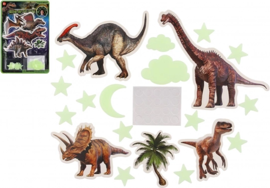 Gloeiende dinosaurussen voor muur en plafond