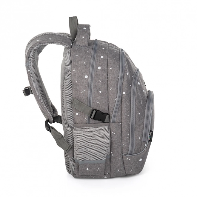 Oxy Scooler Student Backpack - Grey Geometric